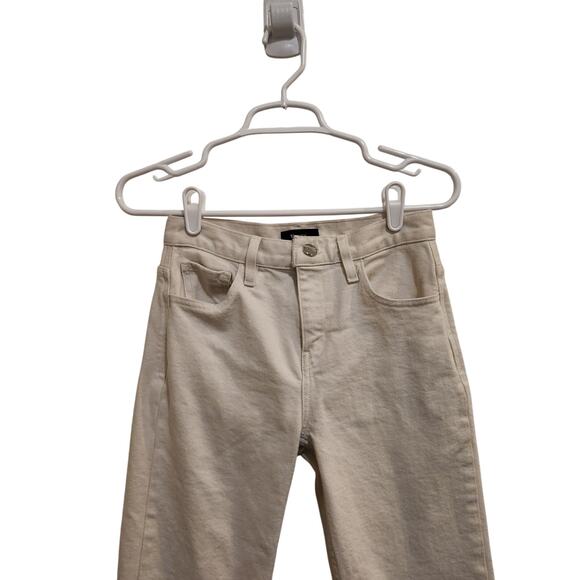 Theory White Denim Classic Casual Travel Mid Rise Ankle Skinny Jeans Size 25 - Picture 3 of 6